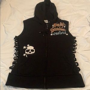 Harley-Davidson zip up tank top/vest